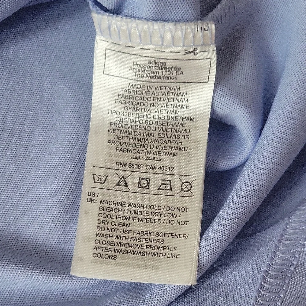 Adidas Men's Light Blue Polo Shirt